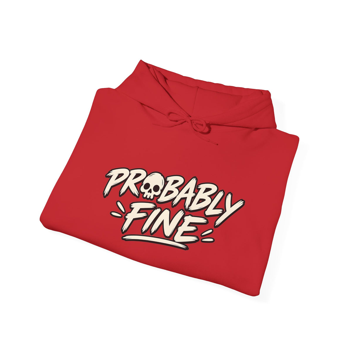 Probably Fine Hoodie — Cute Grim Reaper Graphic Pullover