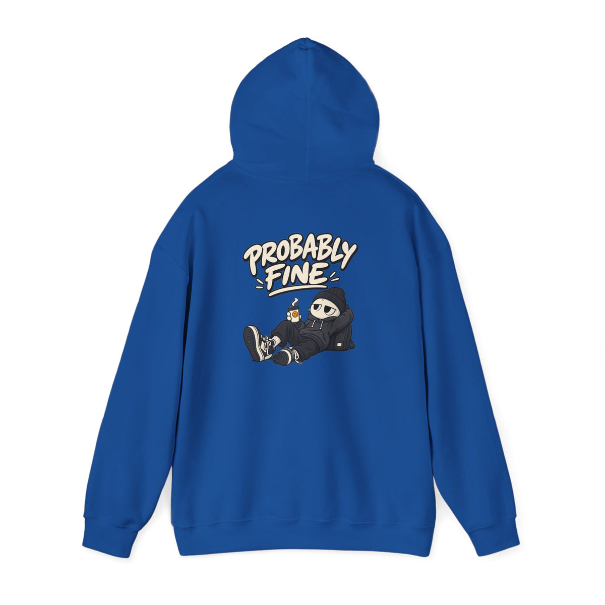 Probably Fine Hoodie — Cute Grim Reaper Graphic Pullover