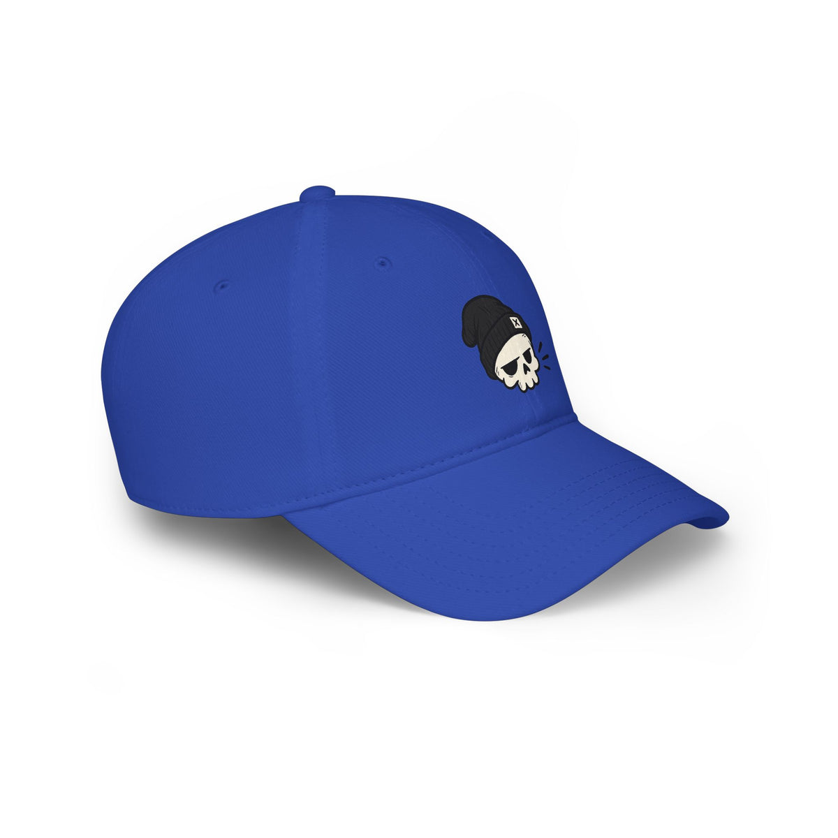 Skull Beanie Cap — Low Profile Baseball Hat with Skull Logo