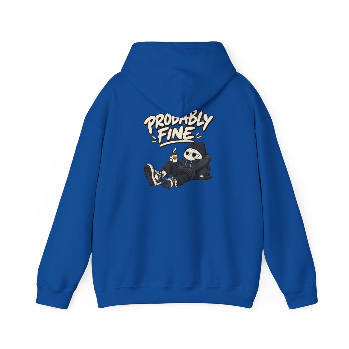 Probably Fine Hoodie — Cute Grim Reaper Graphic Pullover