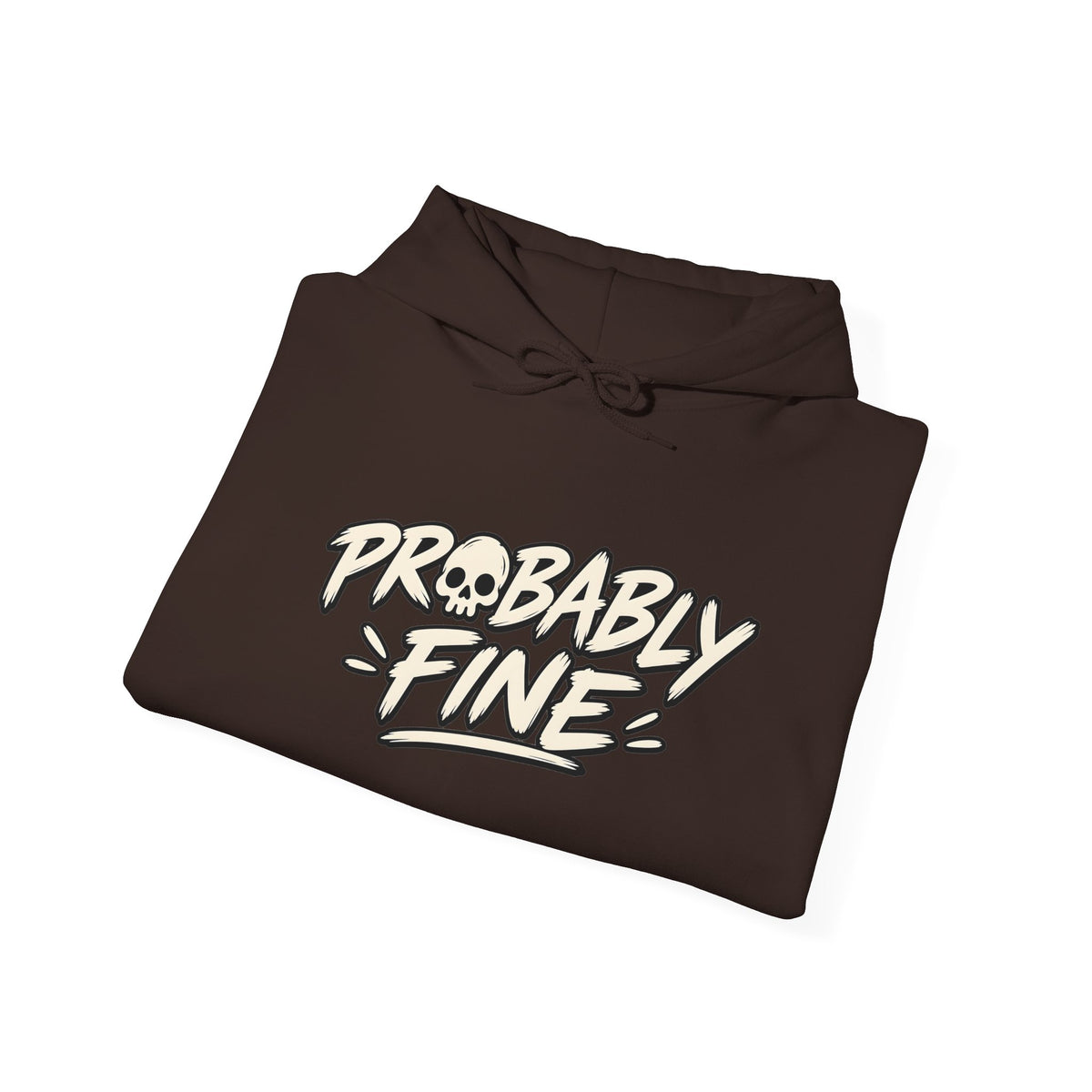 Probably Fine Hoodie — Cute Grim Reaper Graphic Pullover
