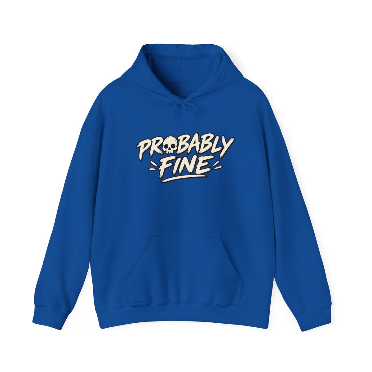 Probably Fine Hoodie — Cute Grim Reaper Graphic Pullover